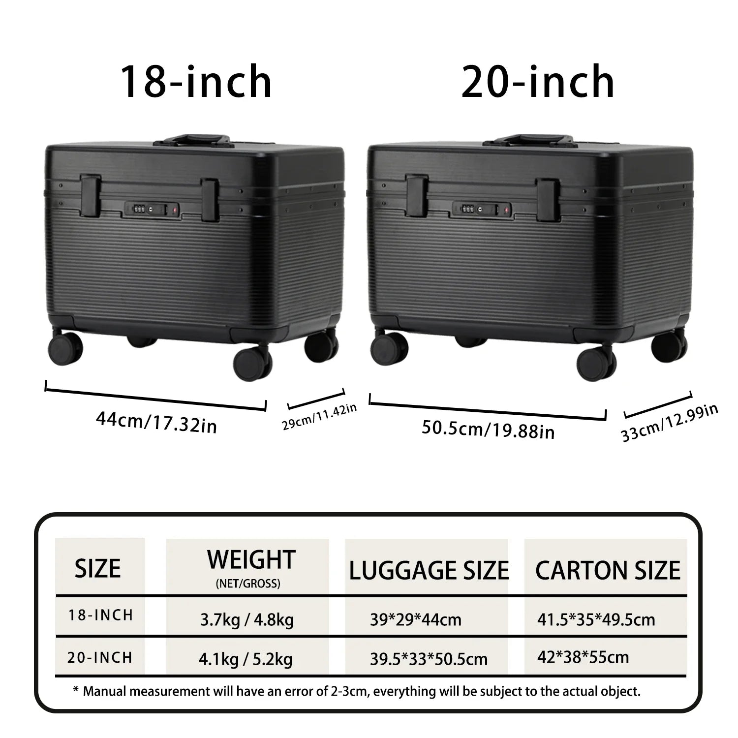 Aluminum Frame Carry On Suitcase ABS Trolley Luggage with Spinner Wheels