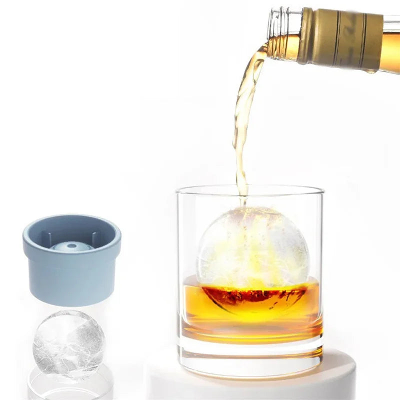 Round Silicone Ice Ball Mold – Sphere Ice Maker for Whiskey and Cocktails