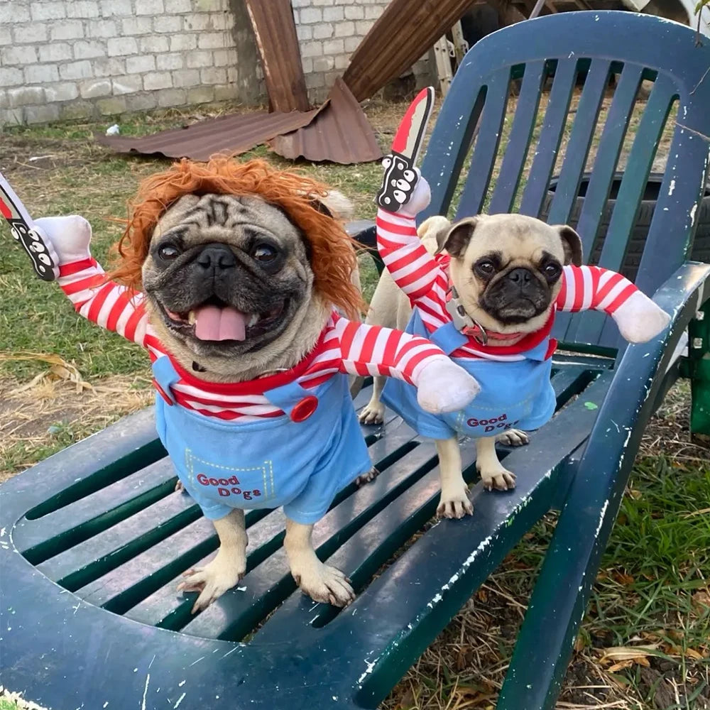 Medium Large Dog Halloween Costume Adjustable Funny Pet Cosplay Outfit