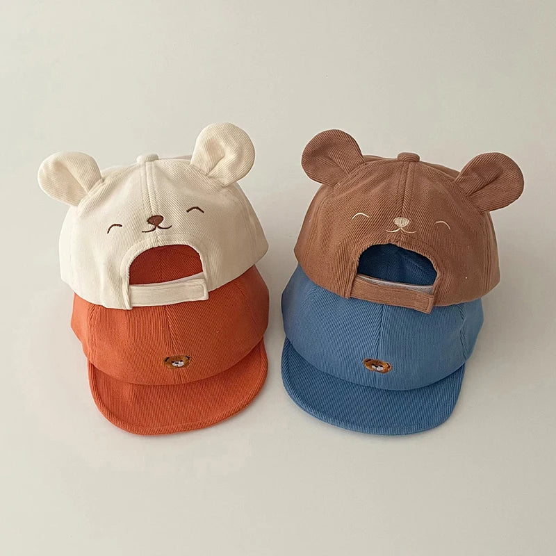 Baby Bear Ears Cotton Baseball Cap Sun Hat