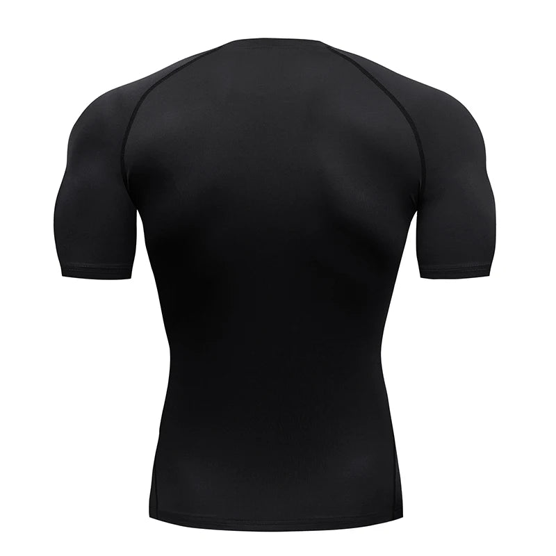 Men Compression Short Sleeve Quick Dry Gym Running Fitness T Shirt