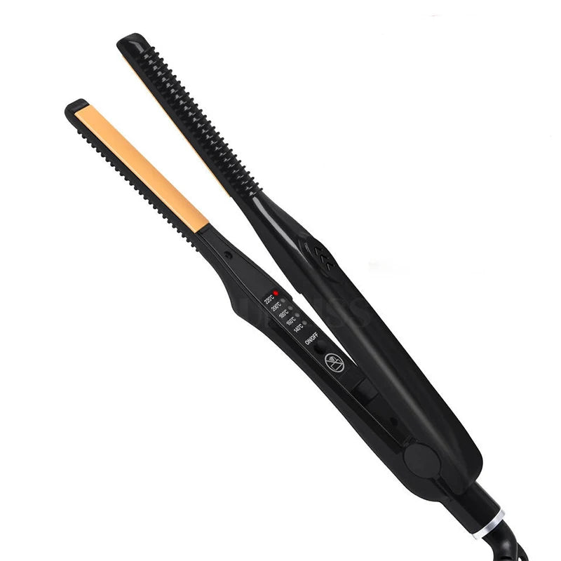 2-in-1 Hair Straightener Curler Ceramic Flat Iron Short Hair Beard Styling Tool