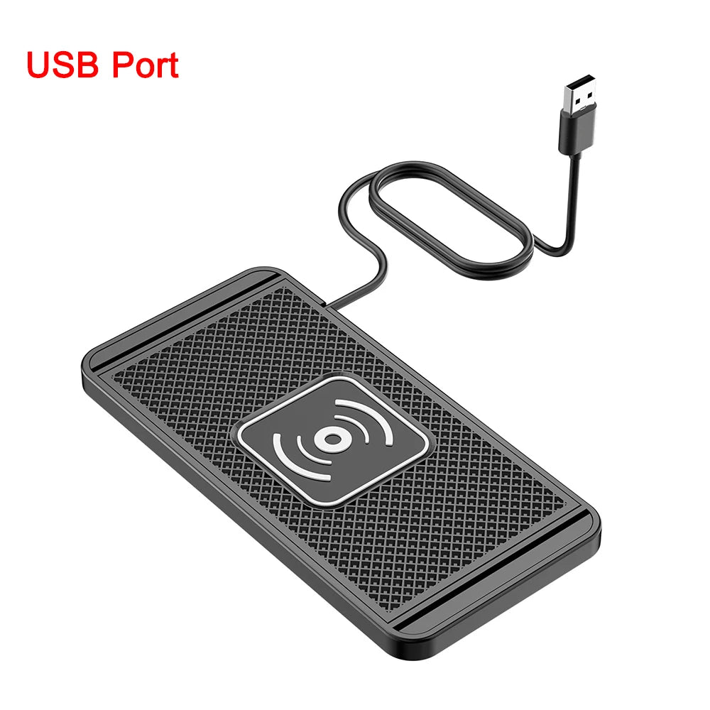 Car Wireless Charger Silicone Non Slip Fast Charging Phone Charging Pad Station
