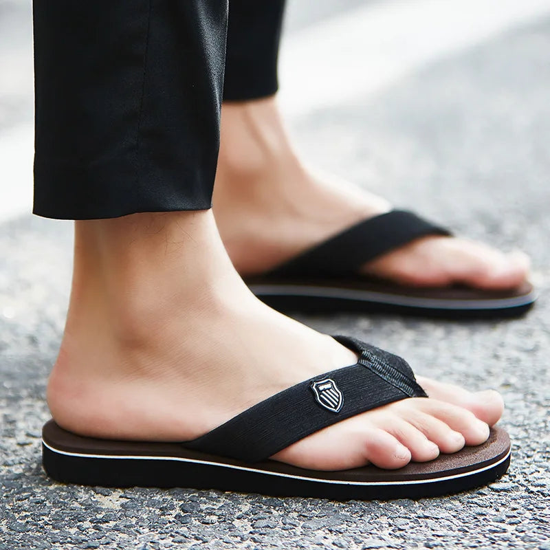 Men Flip Flops Casual Beach Sandals Non Slip Lightweight Summer Slippers Outdoor Slides