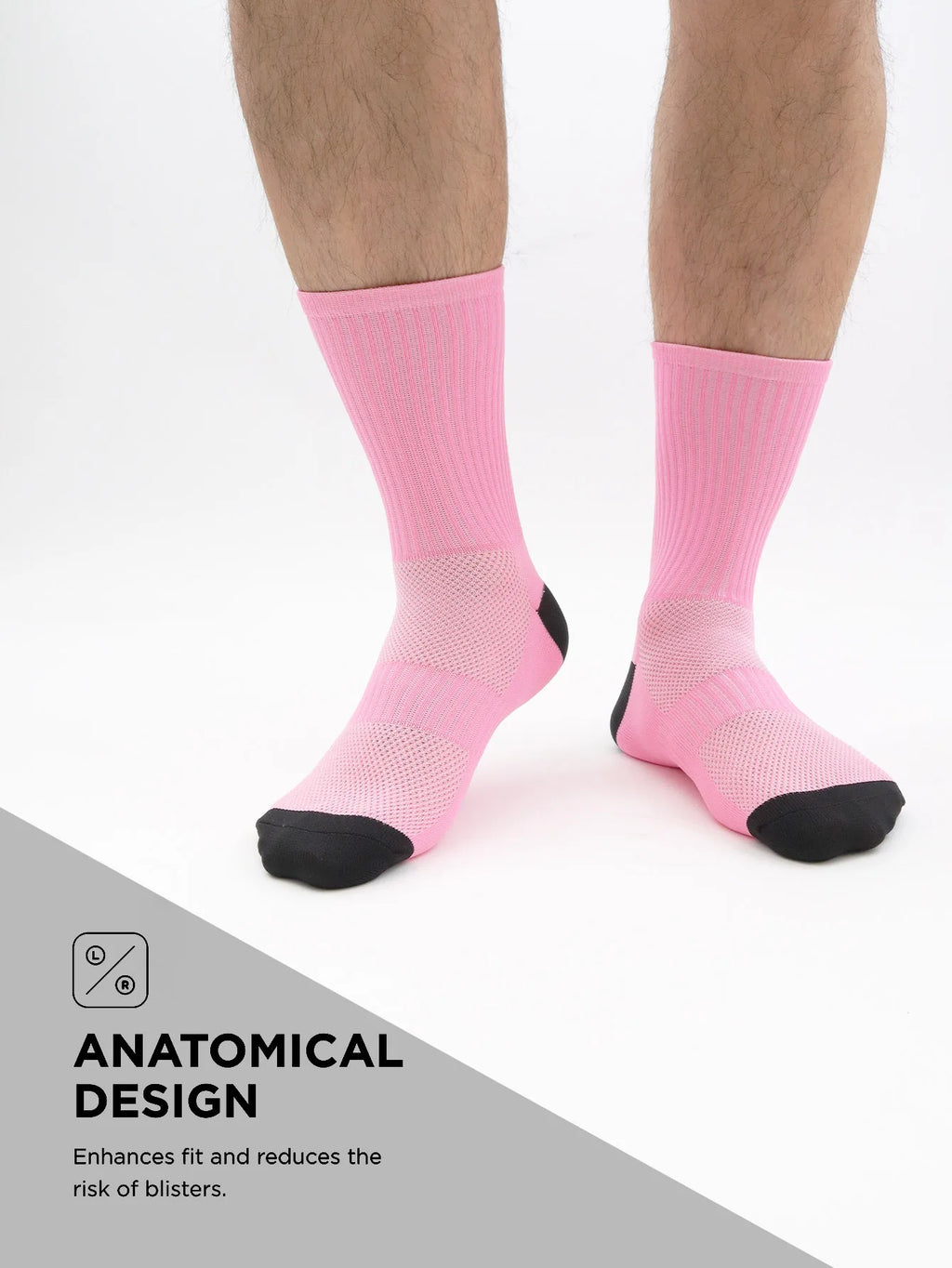 Compression Cycling Crew Socks Breathable Sports Running Hiking Bike Socks 1 Pair