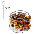 Stainless Steel Vertical BBQ Skewer Grill Rack Holder