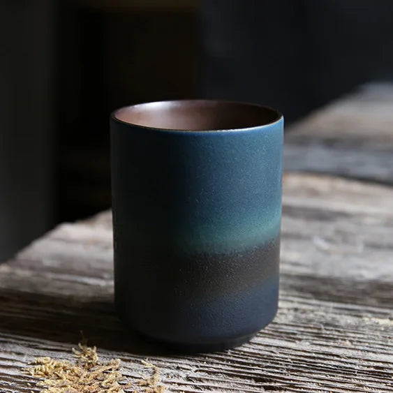 Stoneware Coffee Mug Kiln Fired Gradient Large Water Cup