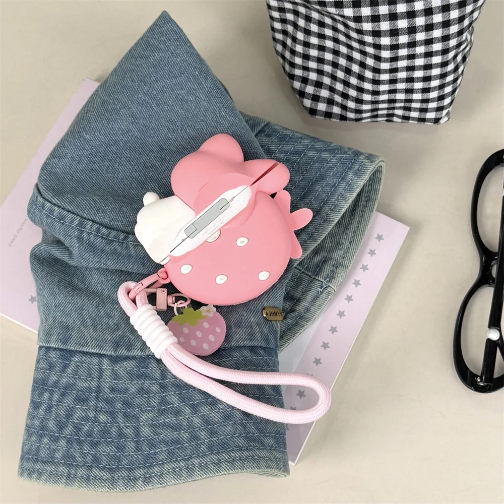 Cute Melody Strawberry AirPods Case Shockproof Cover