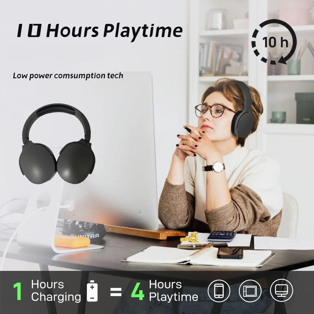 Wireless Bluetooth Over Ear Headphones with Mic