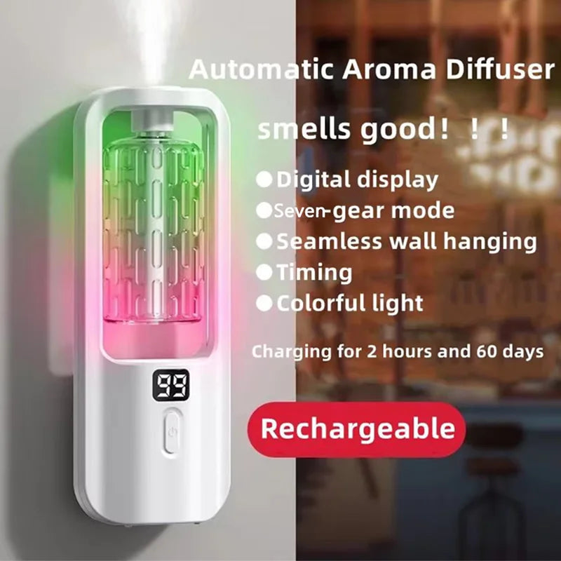 Wall Mounted Aroma Diffuser 50ml Essential Oil Air Freshener with Timer