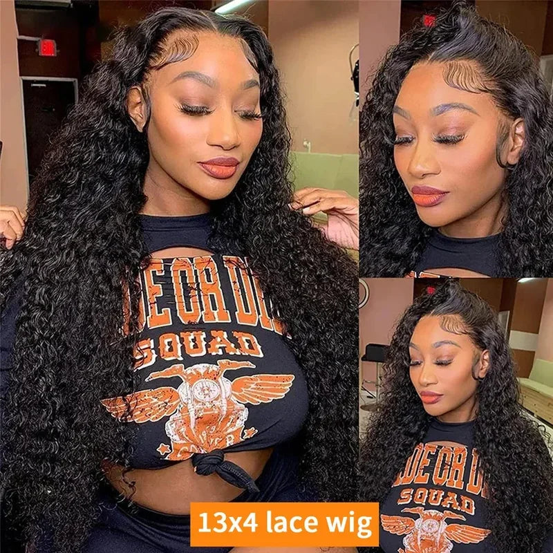 Loose Deep Wave Human Hair Wig – HD Lace Front Glueless Wig Natural Hairline