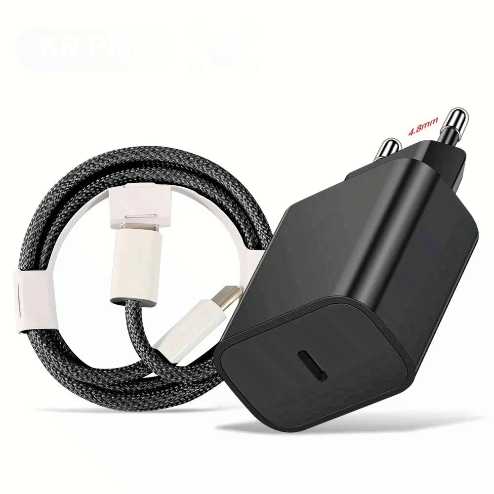 20W PD USB C Fast Charging Charger Type C Adapter Cable