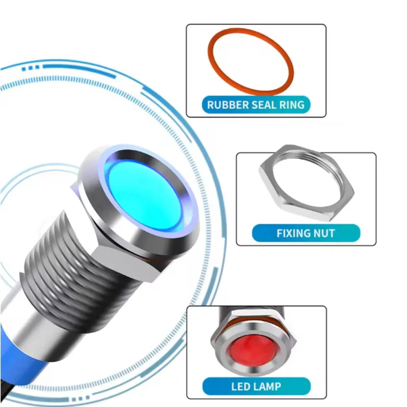 Mini LED Indicator Light 6mm – Waterproof Panel Signal Lamp