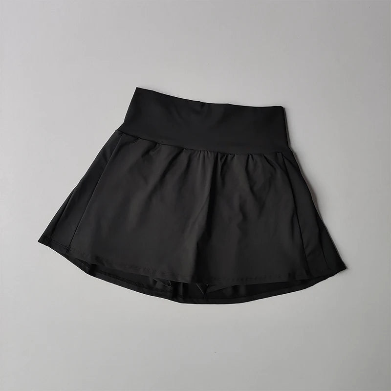 Women High Waist Sports Skirt Quick Dry Tennis Golf Yoga Running Skort
