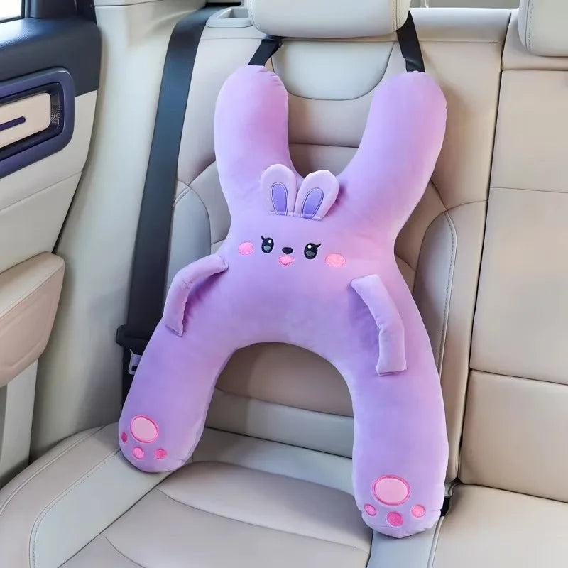 Kids Car Neck Pillow Seat Belt Sleep Support Travel Head Safety Cushion