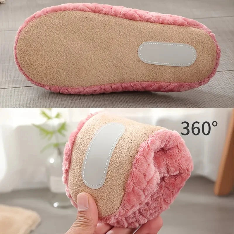 Fluffy Home Slippers Warm Plush Indoor Shoes Non Slip Cozy Winter Slippers Women Men