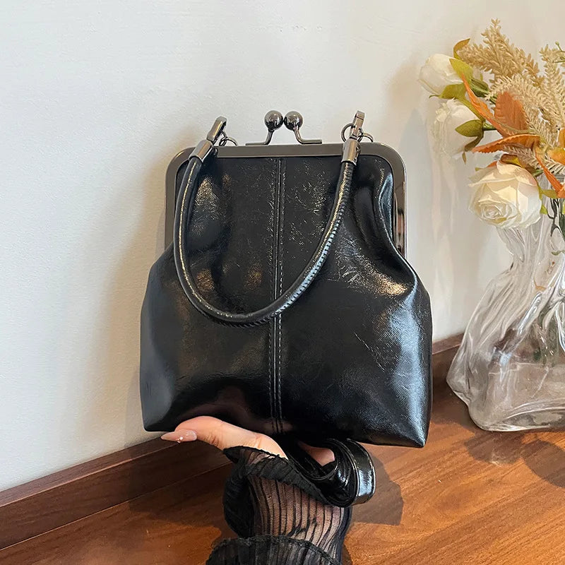 Women Vintage Brown PU Leather Shoulder Bag Designer Crossbody Handbag Shell Purse