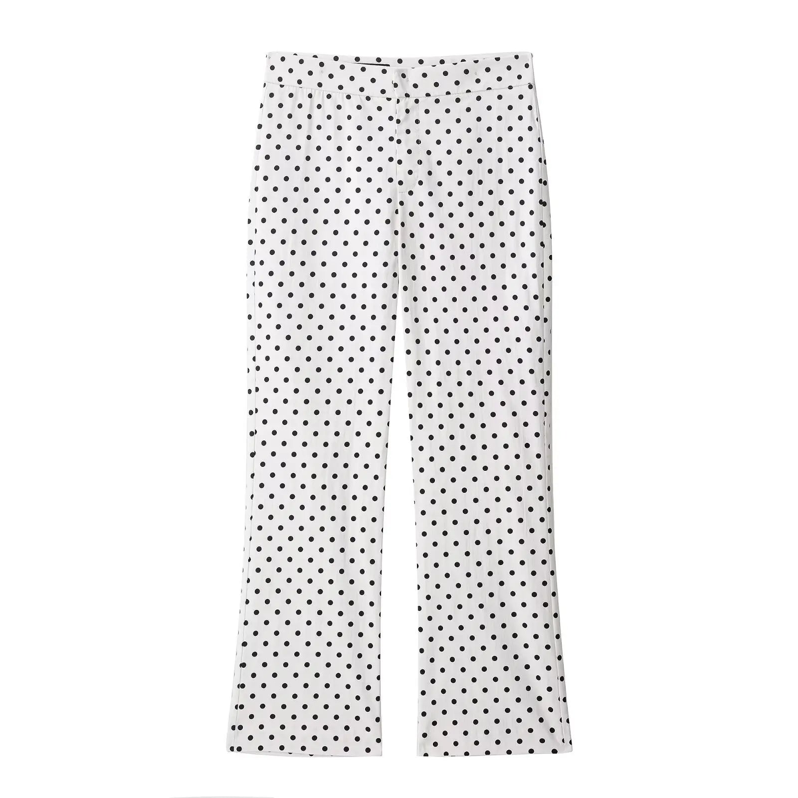Women Polka Dot Jacket Turtleneck Long Sleeve Casual Coat with Zipper and Pockets