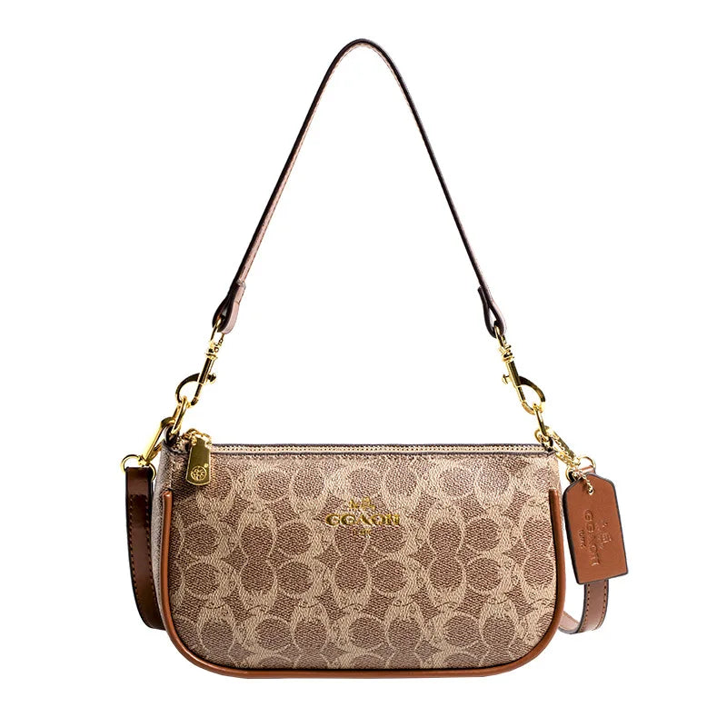 Women Vintage Leather Underarm Shoulder Bag Crossbody