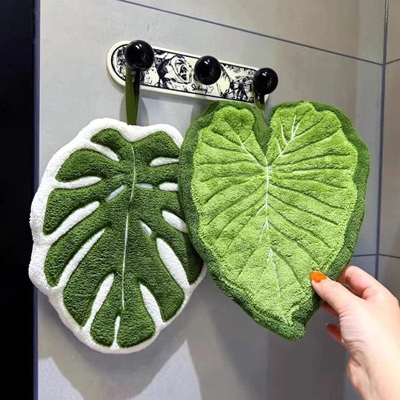 Super Absorbent Hand Towel Kitchen Bathroom Hanging Cleaning Cloth Handkerchief