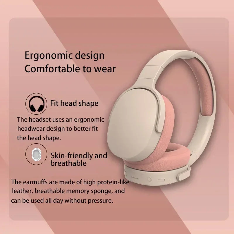 Bluetooth 5.3 Wireless Headphones with Mic for iPhone Samsung