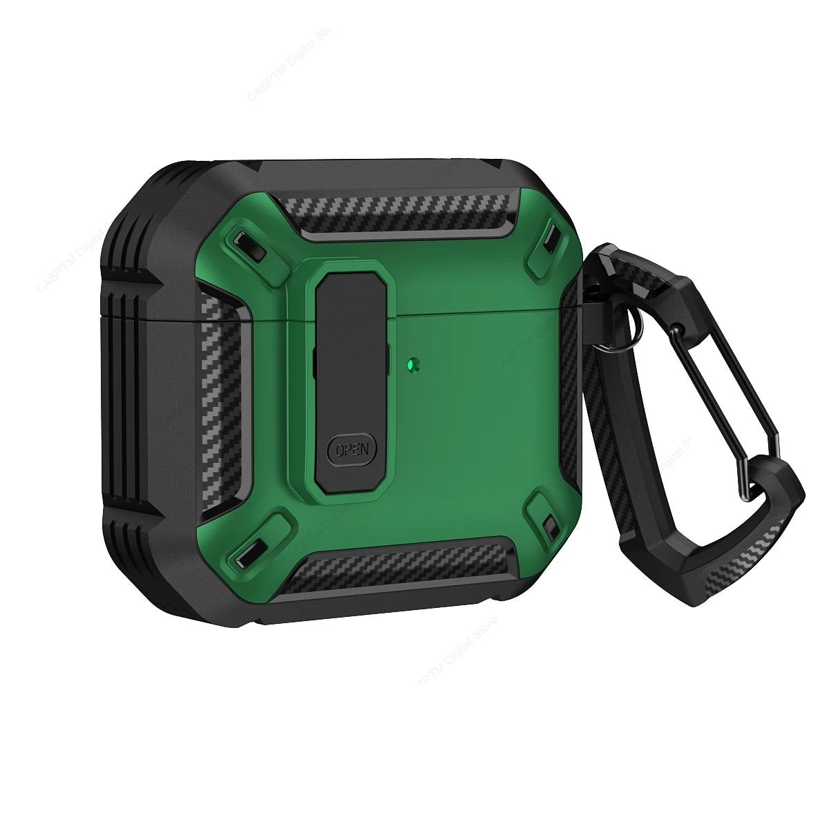 AirPods 4 Rugged Case with Lock Hook Shockproof TPU Protective Cover