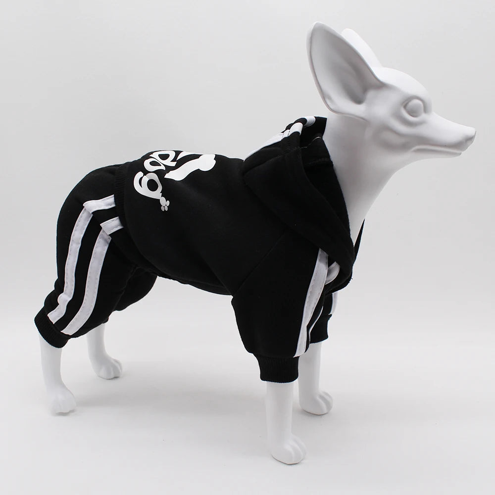 Cute Dog Hoodie Jumpsuit – Sport Outfit for Small Dogs