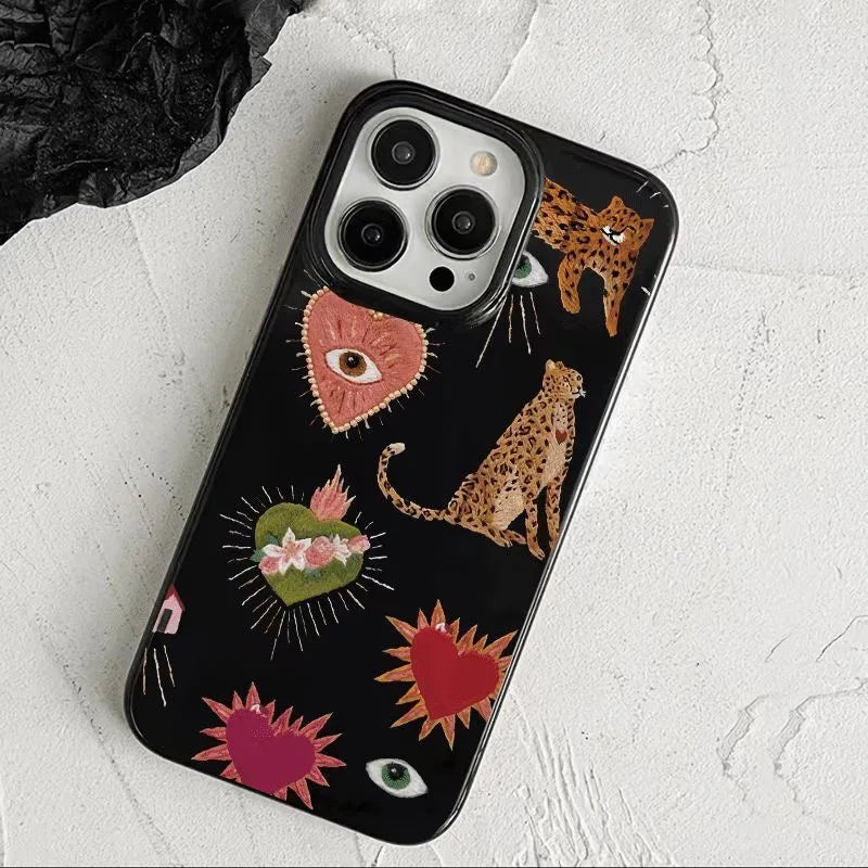 Luminous Graffiti Love Shockproof iPhone Case