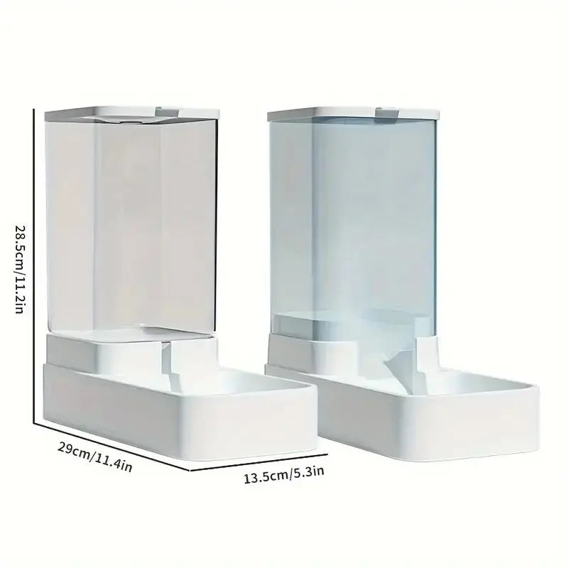 Automatic Gravity Dog Feeder and Water Dispenser Set Plastic Pet Feeding Bowl