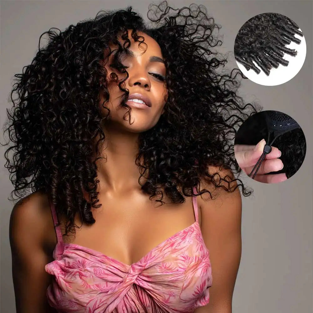 Burmese Curly Human Hair Wig – HD Lace Front Wig with Pre-Plucked Hairline