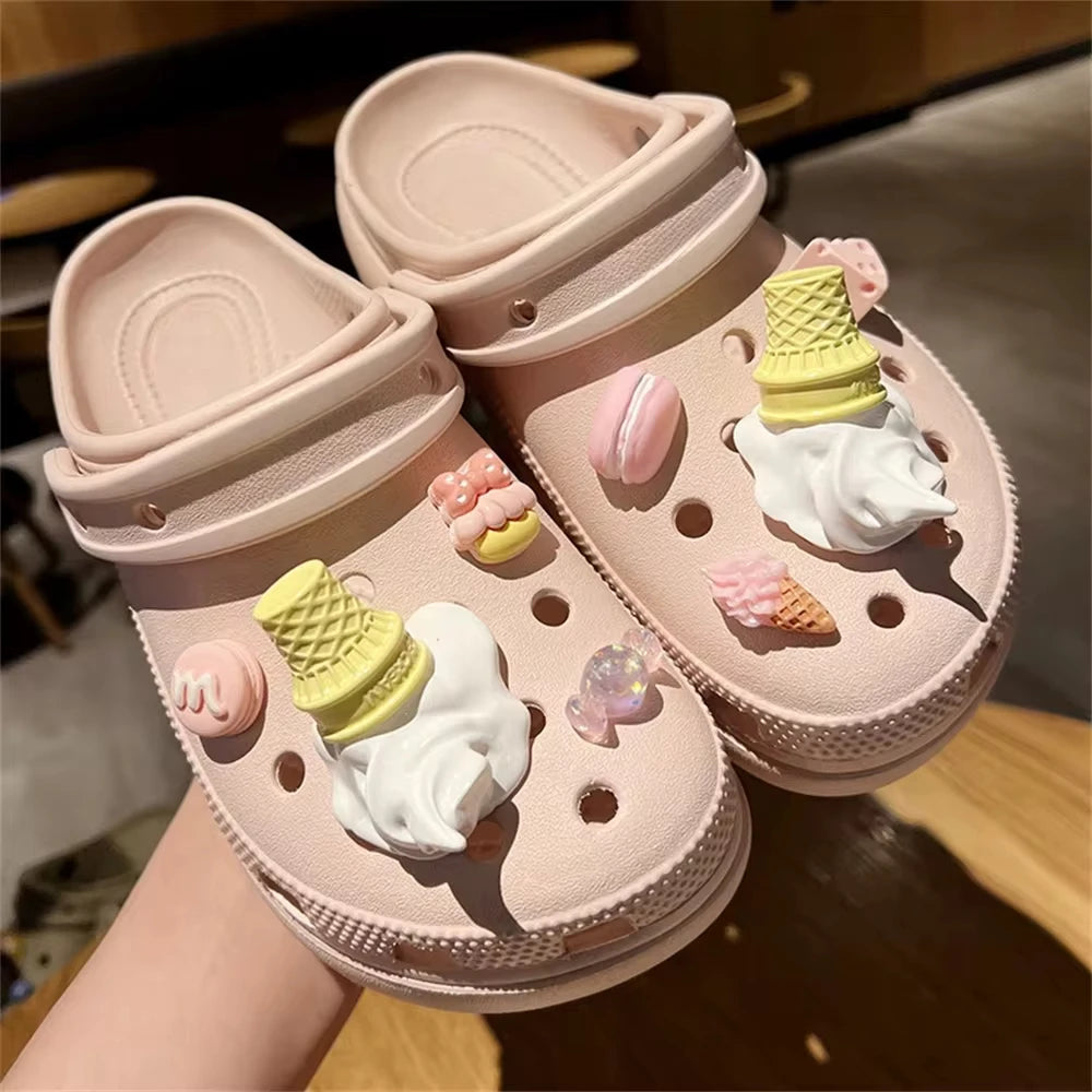 Ice Cream Shoe Charms Summer Clog Accessories