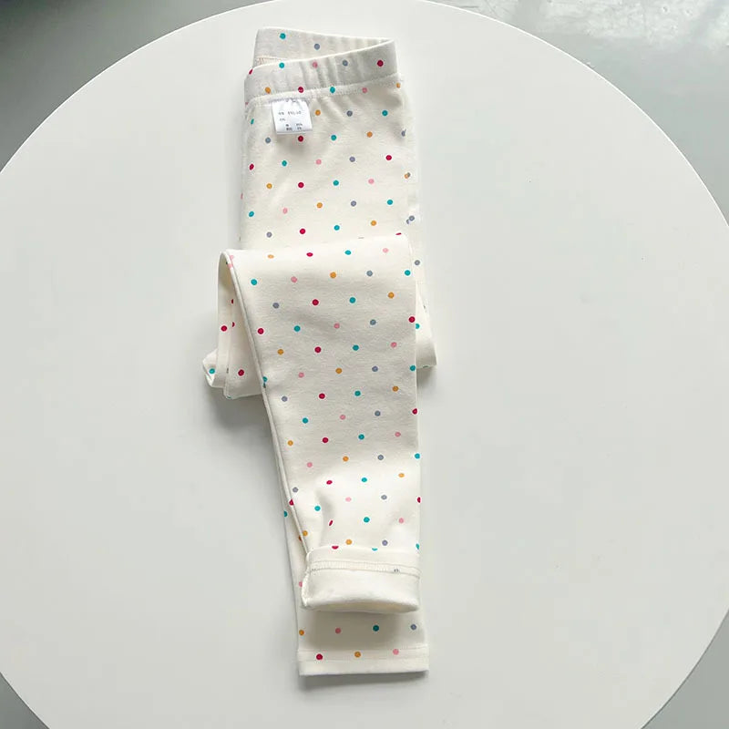 Girls Thick Cotton Winter Leggings Elastic Slim Fit Kids Pants