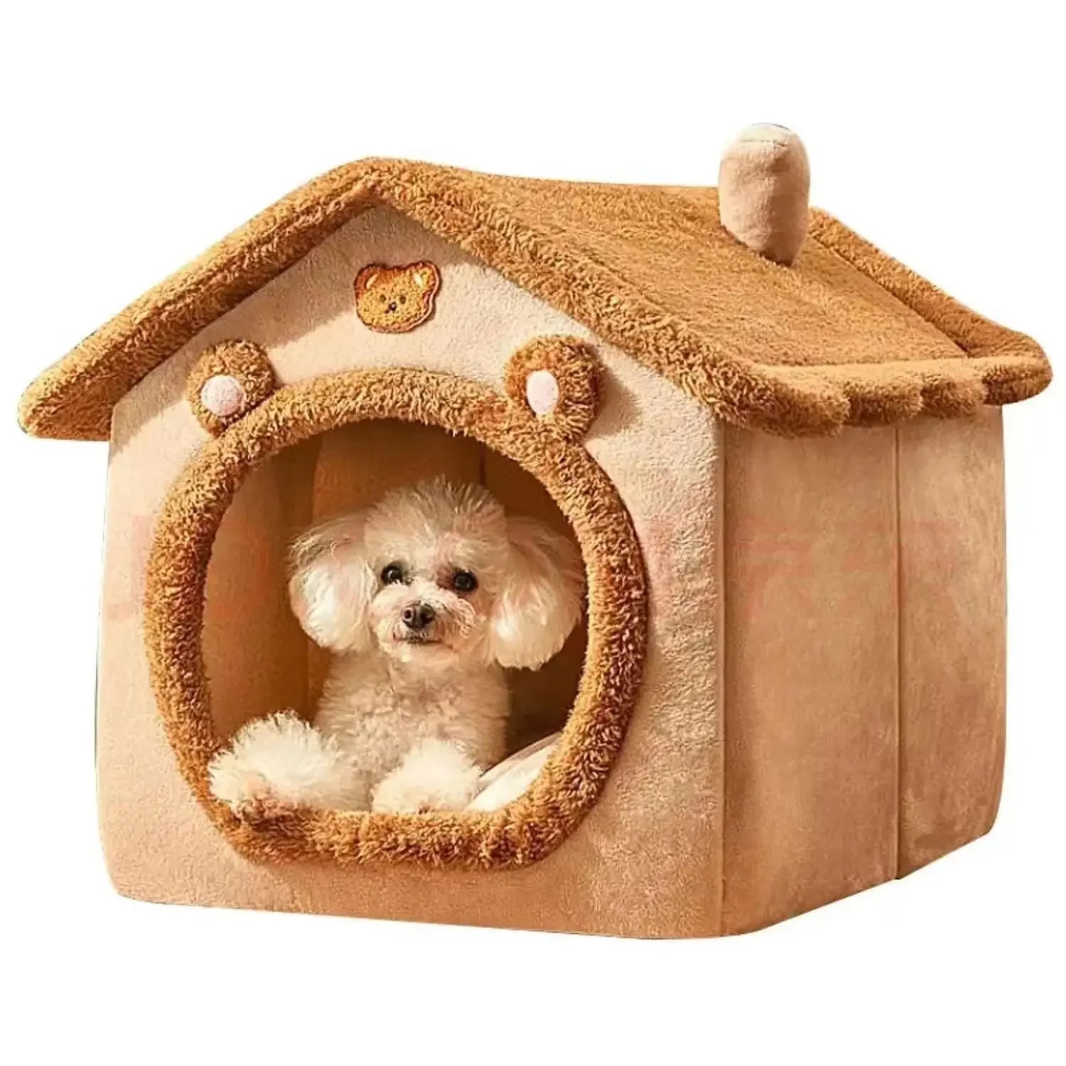 Indoor Soft Dog House Pet Tent Bed Washable Cushion