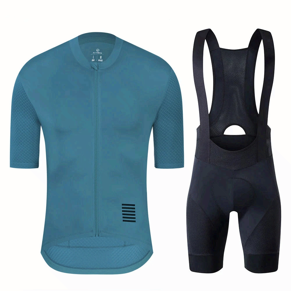 Cycling Jersey Set Men – Breathable MTB Bike Clothing Kit with Bib Shorts