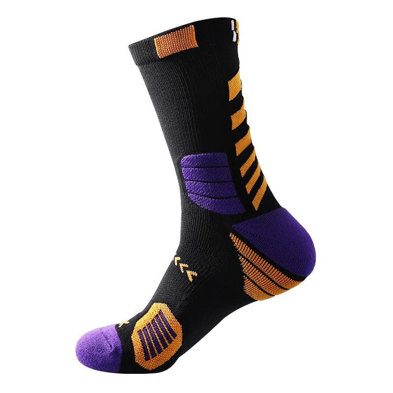 High Top Basketball Socks Cushioned Terry Breathable Moisture Wicking Sports Socks