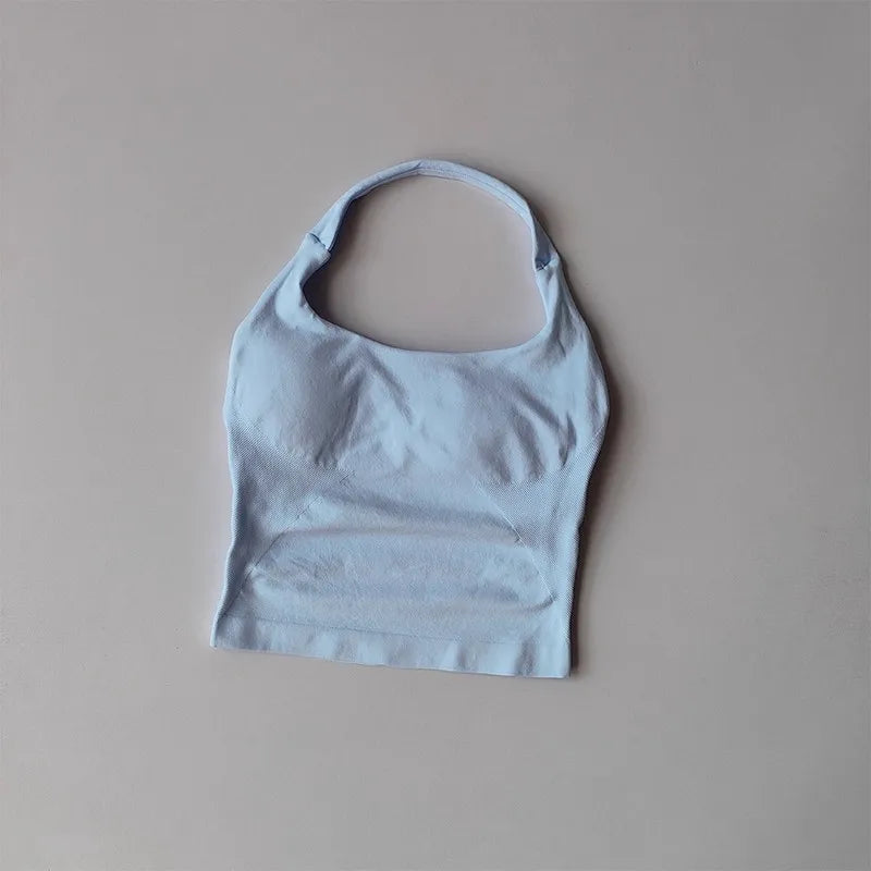 Women Halter Sports Bra Shockproof Yoga Running Fitness Vest