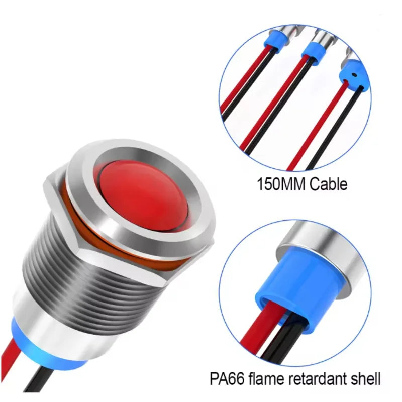 Mini LED Indicator Light 6mm – Waterproof Panel Signal Lamp