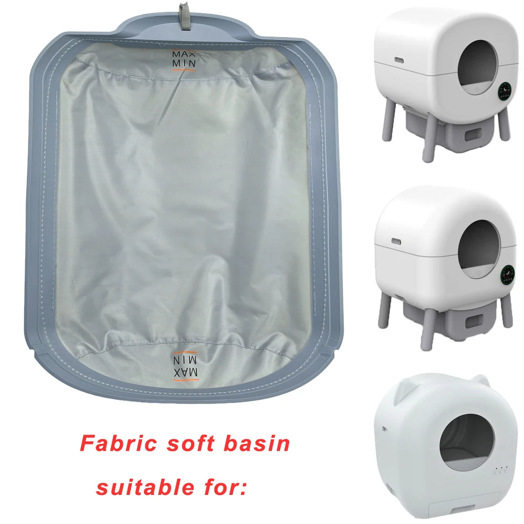 Automatic Cat Litter Box Liner Soft Fabric Removable Replacement Mat