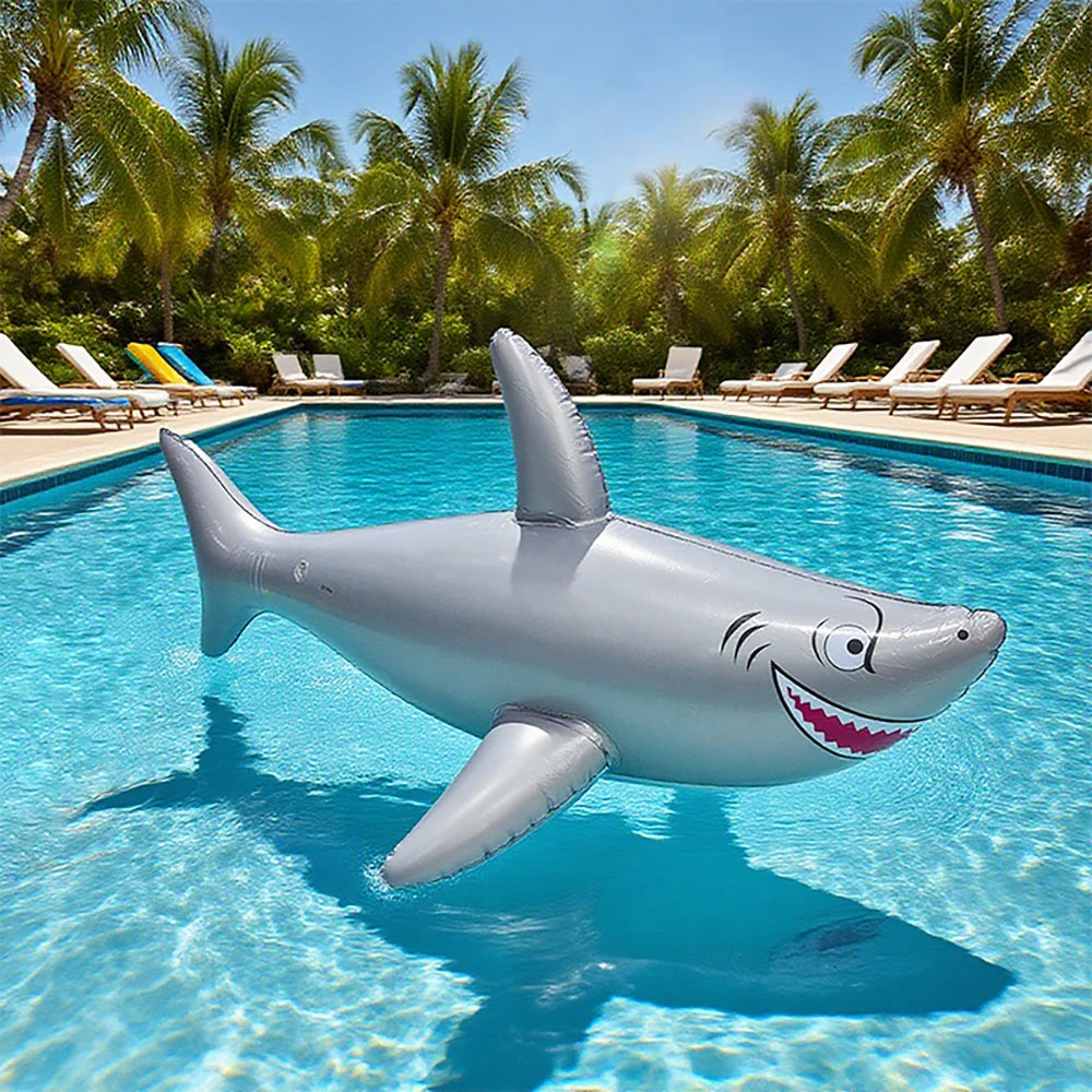 Inflatable Shark Pool Toy PVC Party Prop Model