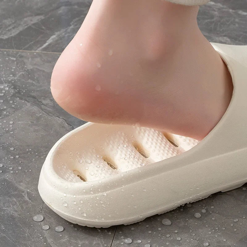 EVA Shower Slippers Anti Slip Quick Dry Bathroom Slides Soft Lightweight Home Sandals for Men Women