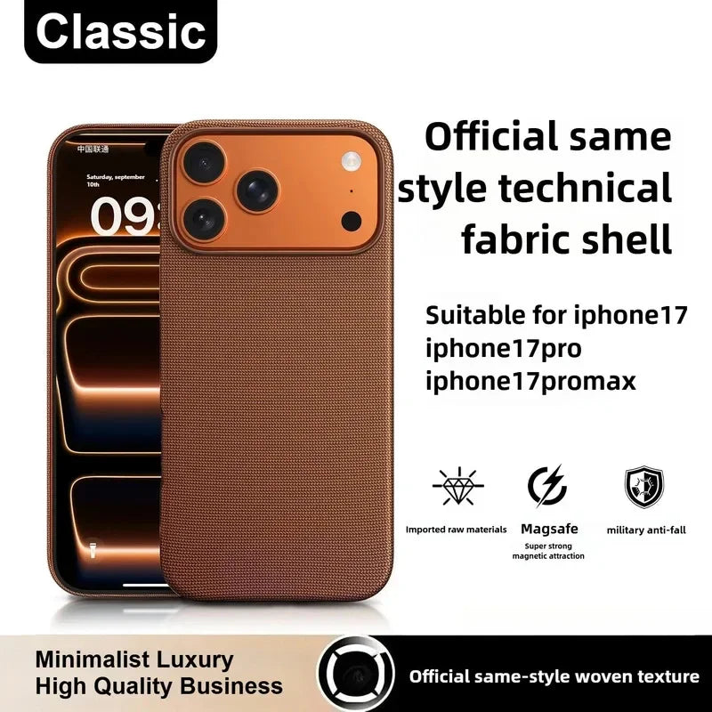 Woven Texture iPhone Case – MagSafe Compatible Protective Cover