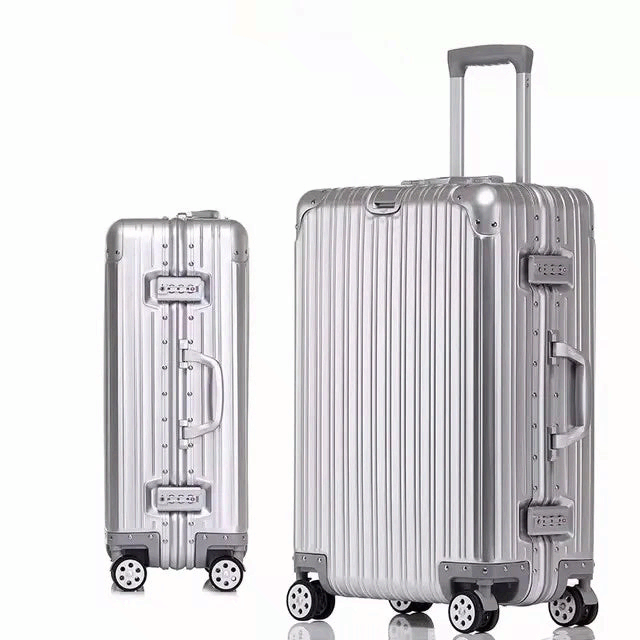 Aluminum Magnesium Alloy Spinner Luggage Travel Suitcase Set
