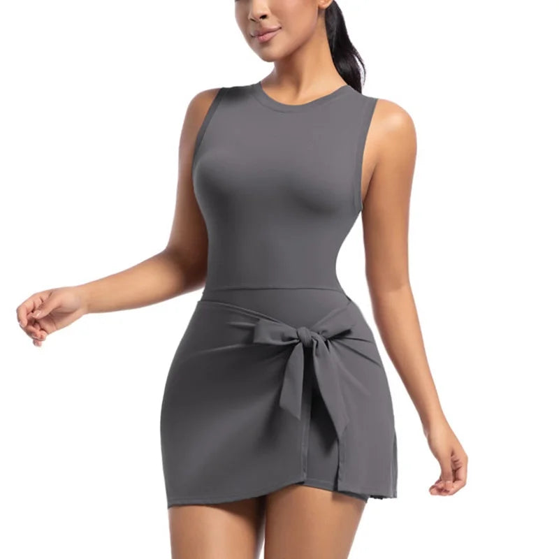Women’s Tennis Golf Workout Dress Long Sports Skirt for Running Yoga Fitness