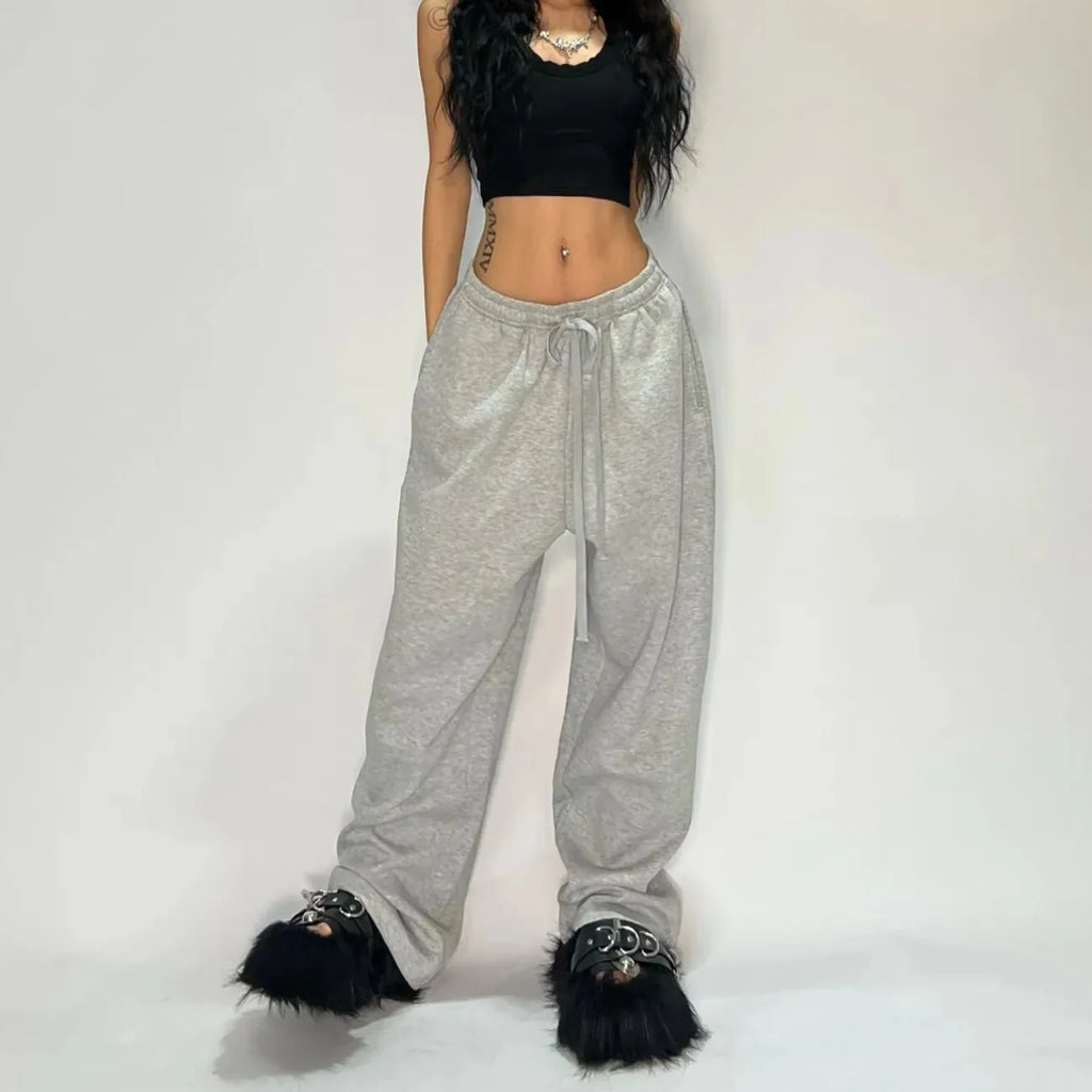 Y2K Wide Leg Tactical Jogger Pants Unisex Streetwear Sweatpants