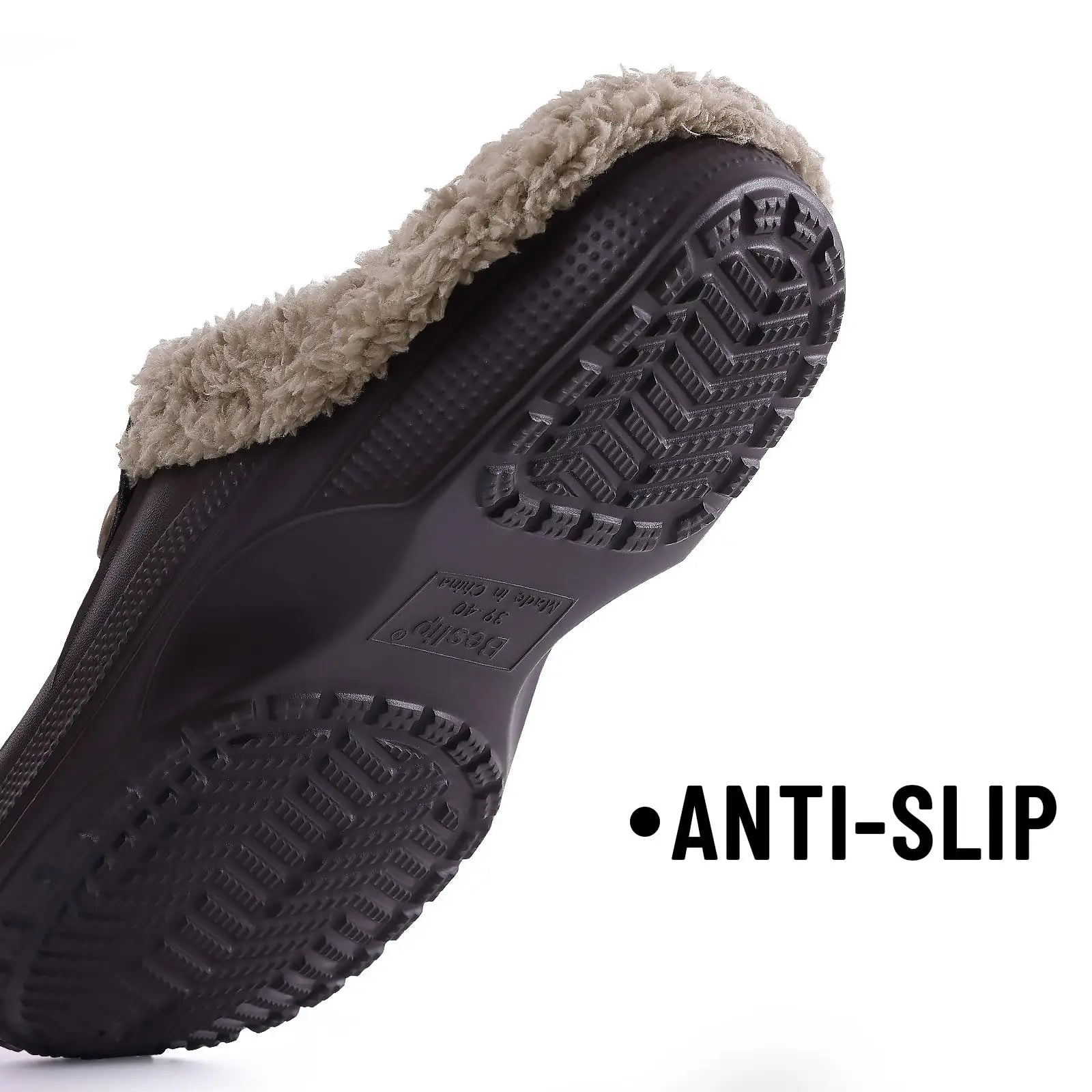 Fleece Lined Clogs Waterproof Winter Slippers Unisex EVA Anti-Slip Cozy Indoor Outdoor Shoes