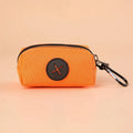 Canvas Dog Poop Bag Holder with Carabiner Clip Outdoor Waste Bag Dispenser