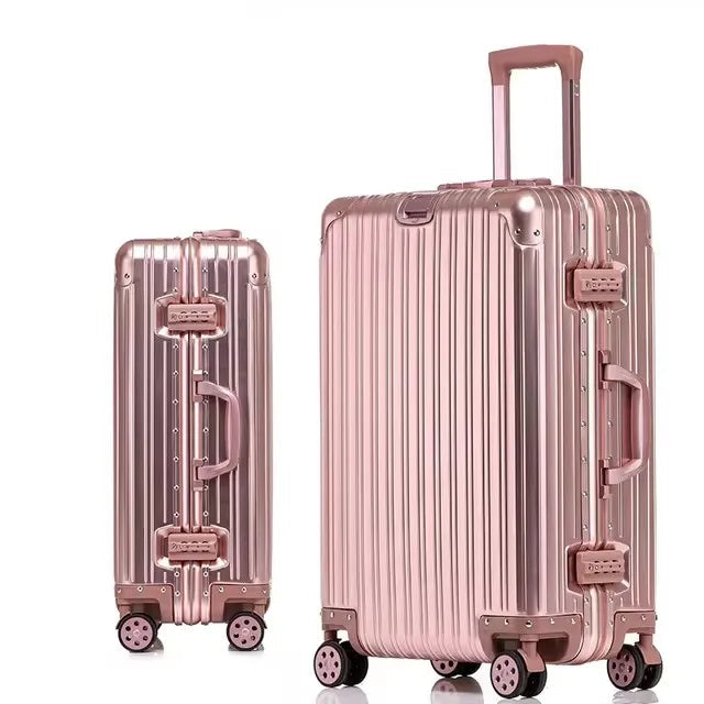 Aluminum Magnesium Alloy Spinner Luggage Travel Suitcase Set