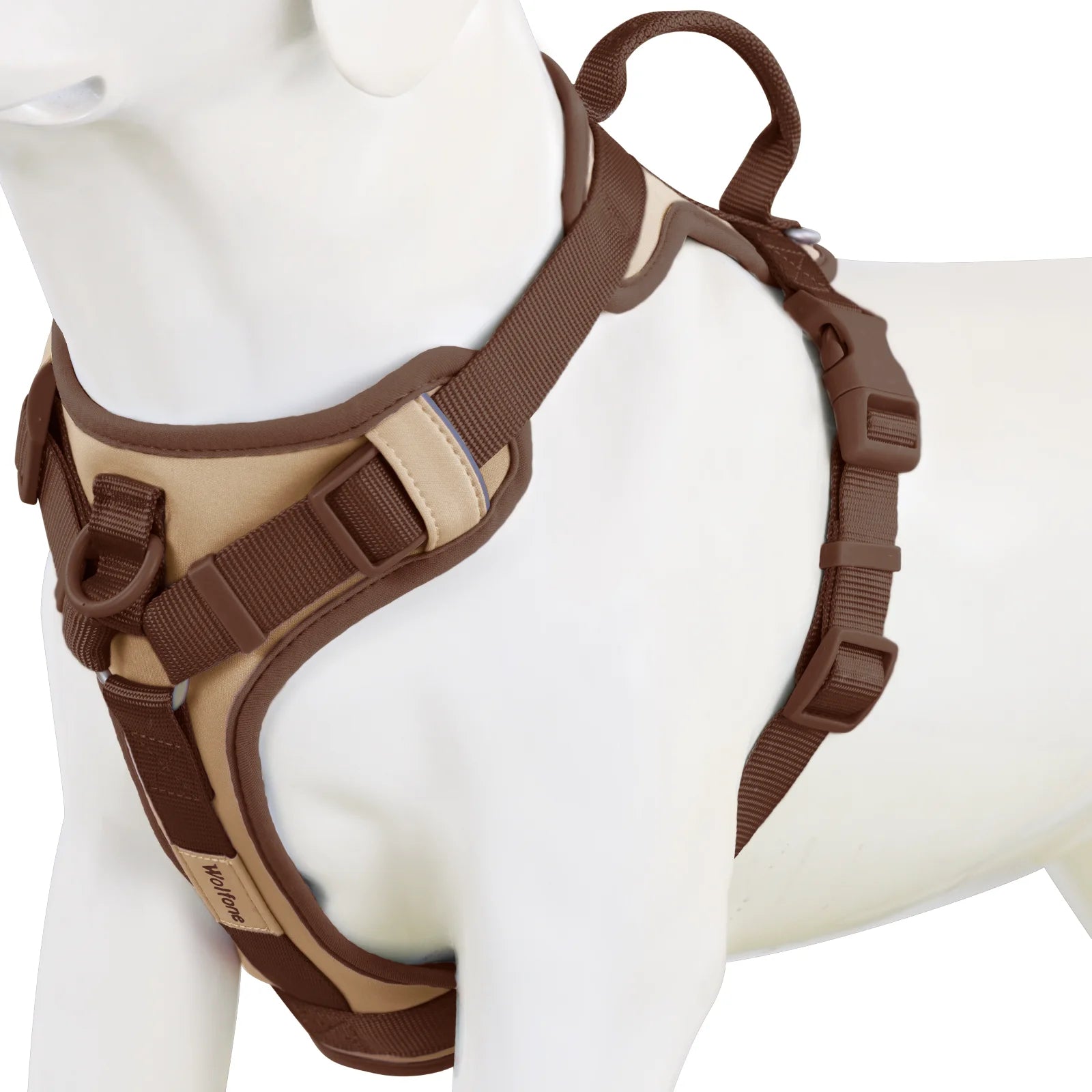 Chocolate Dog Harness Adjustable No Pull Harness for Small Large Dogs