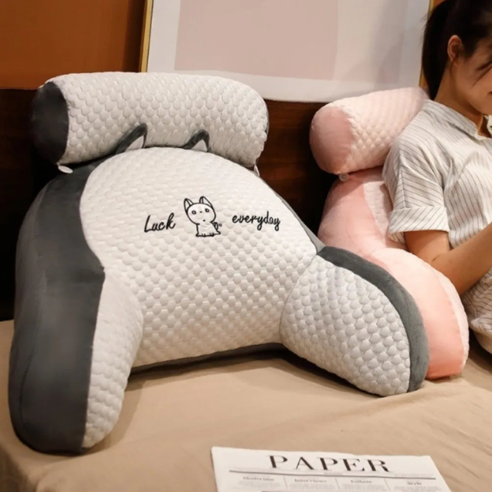 Adjustable Reading Pillow Ergonomic Back Support Cushion for Bed Sofa Floor