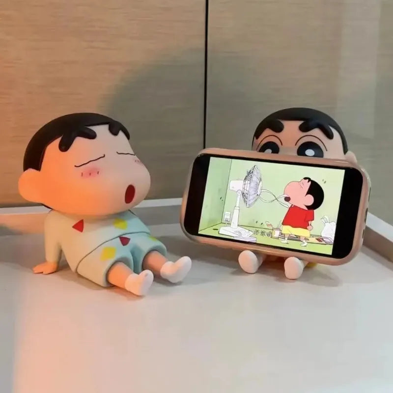 Crayon Shin-Chan Anime Phone Holder Desktop Ornament Mini GK Toy Gift